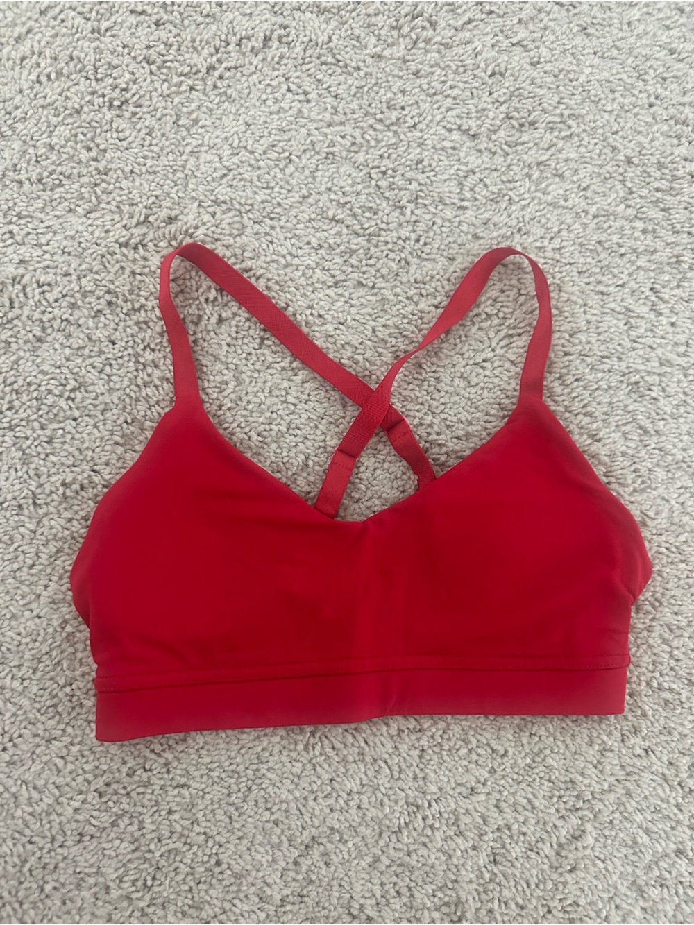 Forever 21 Red Cross-Back Sports Bralette